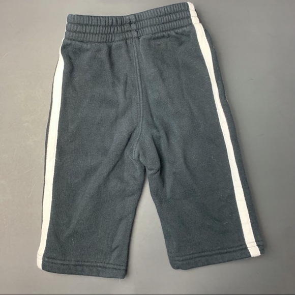 Jumping Beans baby fleece pants, gray with white stripe, 9 months - Picture 2 of 3